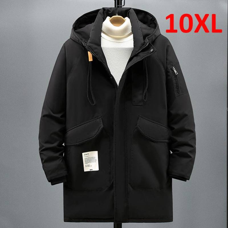 Plus Größe Parkas Männer Winter Dicke Jacke Mantel Mode Lässig Grün Parka Männlichen Schwarz 9XL schwarz von Joom DACH