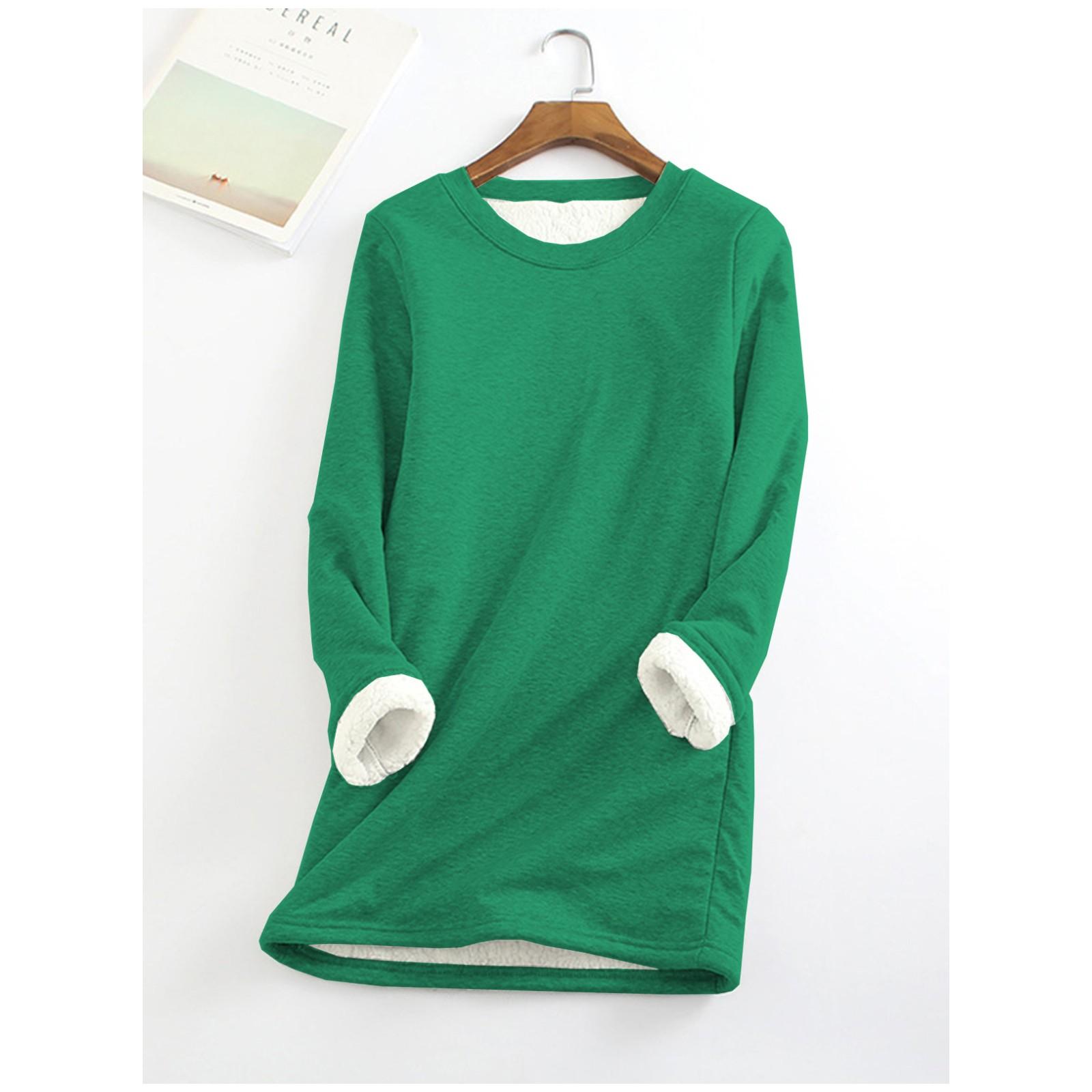Plus Größe Verdickte Samt Warme Tops Frauen Winter Casual Bodenbildung Fleece T Shirt Einfarbig Oansatz Sweatershirts 4XL Plus Größe Verdickte Samt Warme Tops Frauen Winter Casual Bodenbildung Fleece T Shirt Einfarbig Oansatz Sweatershirts 4XL von Joom DACH