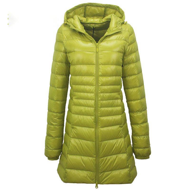 Plus Lange Daunenjacke Damen Winter Ultraleichte Daunenjacke Damen mit Kapuze Daunenmantel Damen Große Größen Mäntel L von Joom DACH
