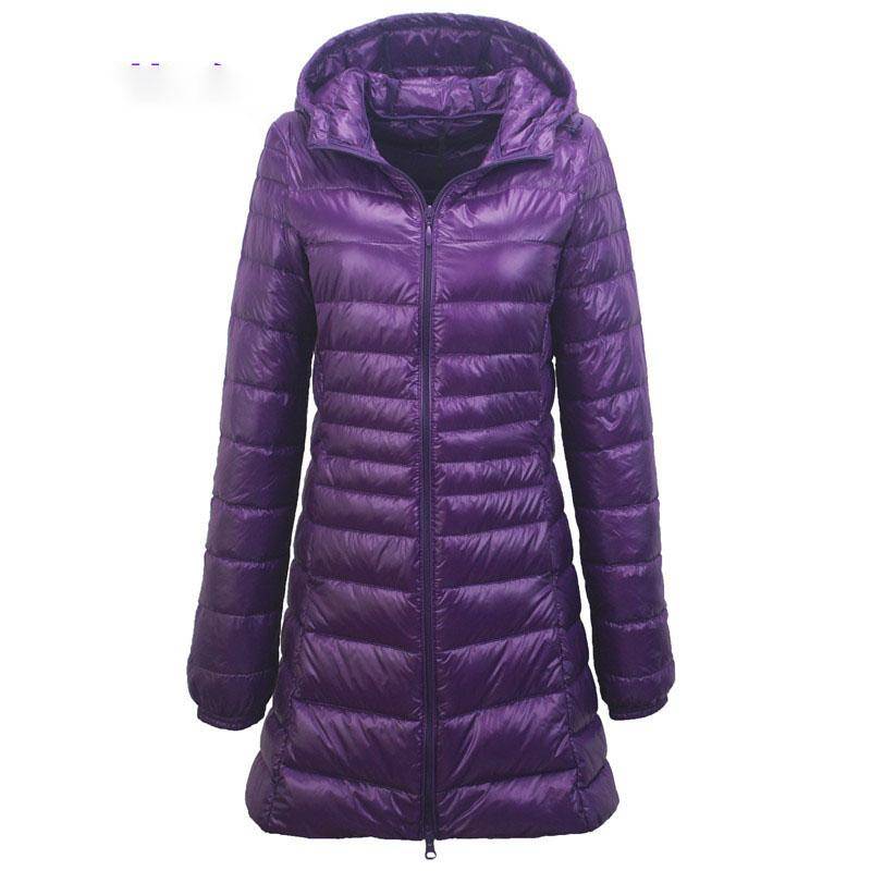 Plus Lange Daunenjacke Damen Winter Ultraleichte Daunenjacke Damen mit Kapuze Daunenmantel Damen Große Größen Mäntel XXXL von Joom DACH
