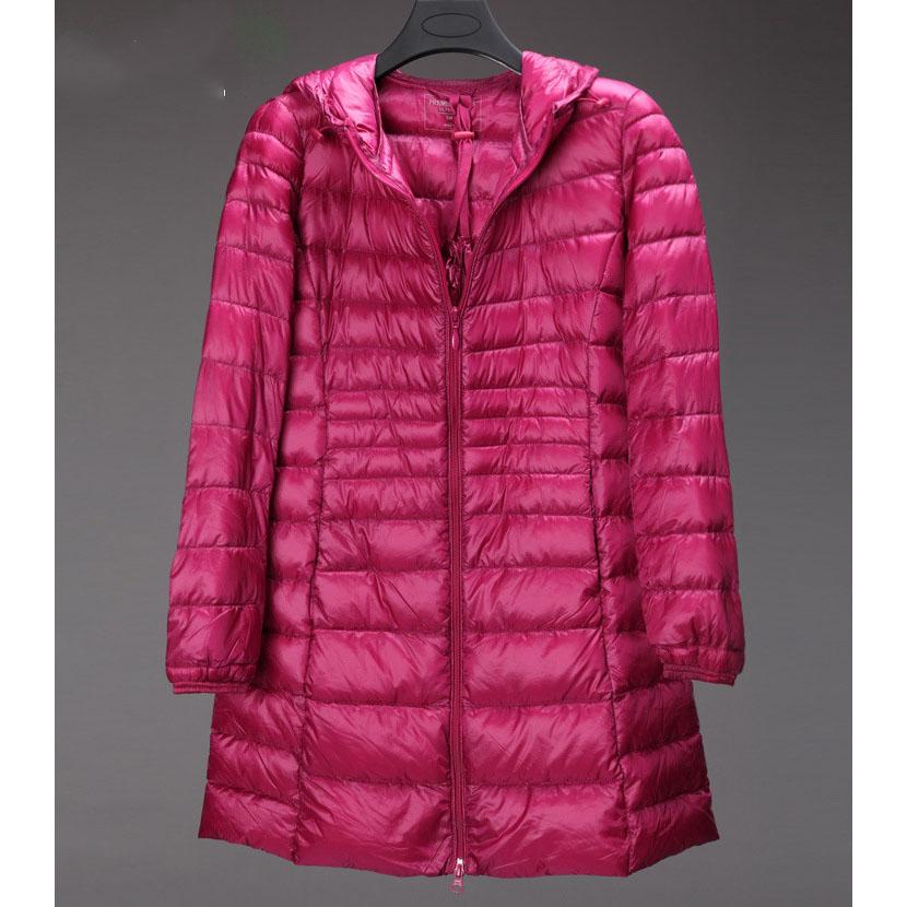 Plus Lange Daunenjacke Damen Winter Ultraleichte Daunenjacke Damen mit Kapuze Daunenmantel Damen Große Größen Mäntel XXXXXL von Joom DACH