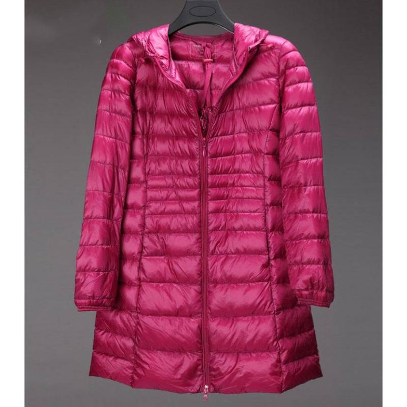 Plus Lange Daunenjacke Damen Winter Ultraleichte Daunenjacke Damen mit Kapuze Daunenmantel Damen Große Größen Mäntel XXXXXL von Joom DACH