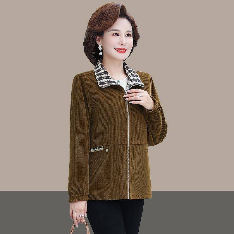 Plus Samt Gepolsterter Mantel Damen Western Stil Neu Winter Lässig Locker Kurzer Mantel Mittelalterliche und Ältere Mutter Jacke. 5XL von Joom DACH