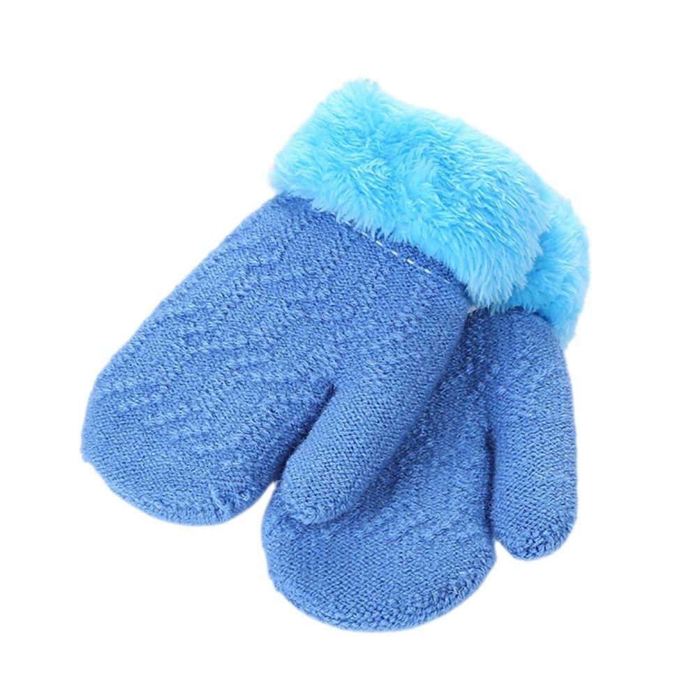 Plus Samt Kinderhandschuhe Dicke Vollfingerhandschuhe Halten Finger Warm Babyhandschuhe Baby Kinder blau von Joom DACH