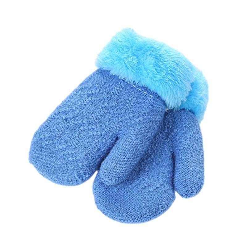 Plus Samt Kinderhandschuhe Dicke Vollfingerhandschuhe Halten Finger Warm Babyhandschuhe Baby Kinder blau von Joom DACH