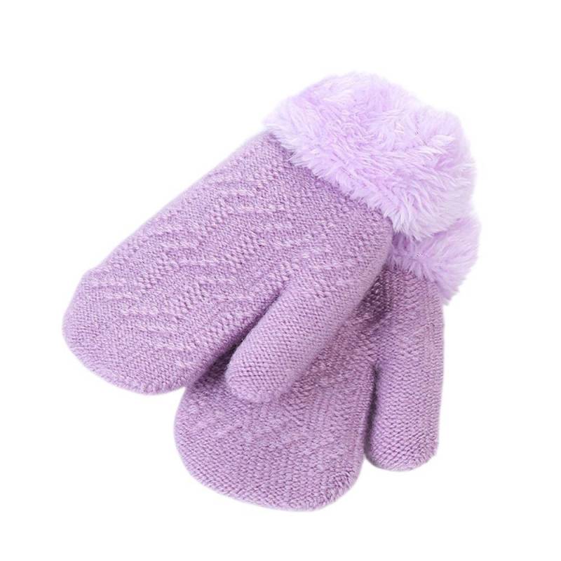 Plus Samt Kinderhandschuhe Dicke Vollfingerhandschuhe Halten Finger Warm Babyhandschuhe Baby Kinder violett von Joom DACH
