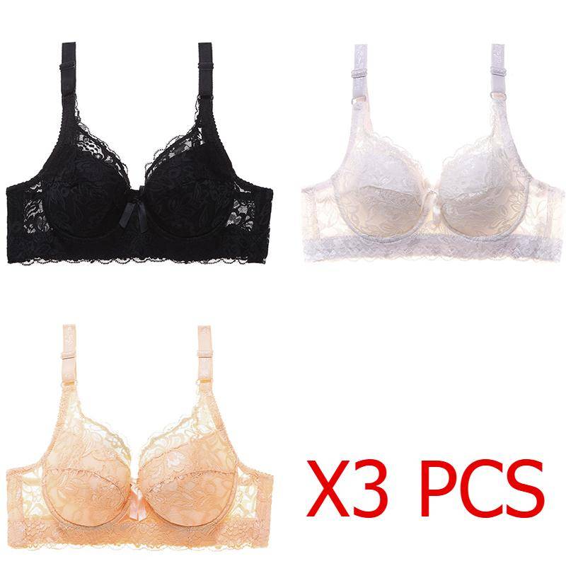 Plus Size 80B-105D Damen-Stickerei-BH Anti-Sag-BH mit gerafftem Bügel, atmender, verstellbarer BH, Push-up-BHs 46/105 Plus Size 80B-105D Damen-Stickerei-BH Anti-Sag-BH mit gerafftem Bügel, atmender, verstellbarer BH, Push-up-BHs 46/105 von Joom DACH