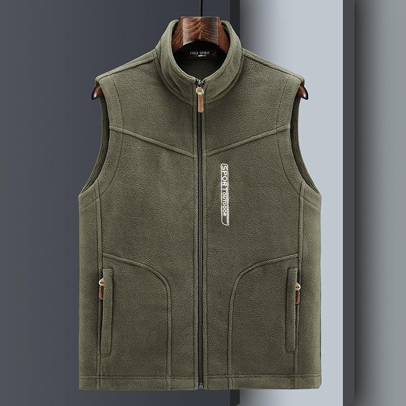 Plus Size Herren-Fleeceweste, lässige Fleece-Thermoweste, Weste L armee grüne Plus Size Herren-Fleeceweste, lässige Fleece-Thermoweste, Weste L armee grüne von Joom DACH
