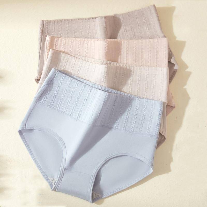 Plus Size M-5XL Hohe Taille Höschen Baumwolle Damen Unterwäsche Damen Slips Atmungsaktive Dessous XL von Joom DACH