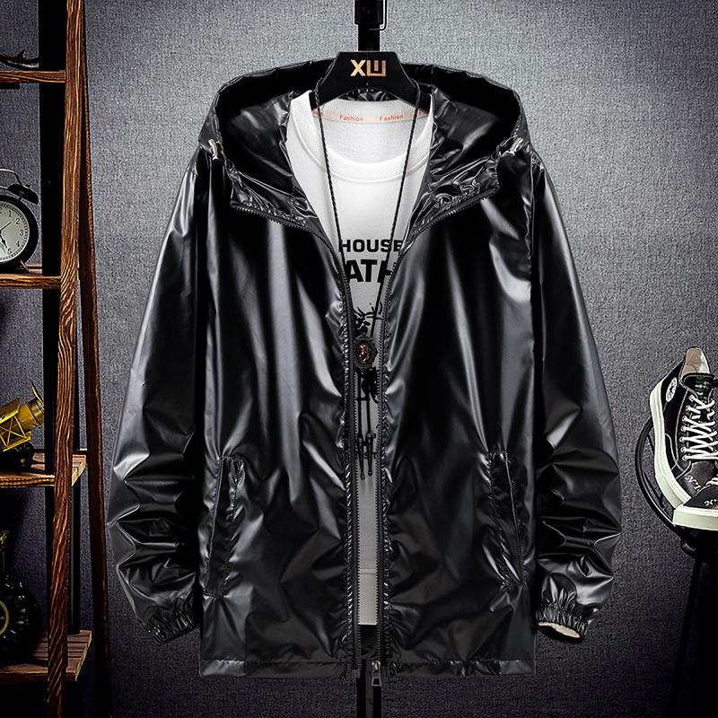 Plus Size Übergröße Jacke Damen Kleidung Kapuze Reißverschluss Bomberjacken Oberbekleidung Harajuku Windjacke Mantel XL schwarz von Joom DACH