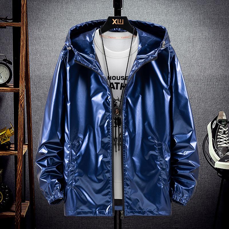 Plus Size Übergröße Jacke Damen Kleidung Kapuze Reißverschluss Bomberjacken Oberbekleidung Harajuku Windjacke Mantel XXXXXL blau von Joom DACH