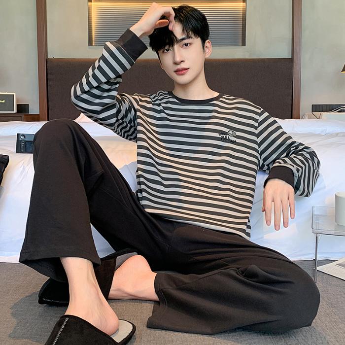 Plus größe 5XL 6XL streifen Freizeit herren Pyjamas Set frühling herbst baumwolle Jungen Nachtwäsche Langarm Nachtwäsche Pijama Hause Tragen kleidung 120kg tragen kann 6XL Plus größe 5XL 6XL streifen Freizeit herren Pyjamas Set frühling herbst baumwolle Jungen Nachtwäsche Langarm Nachtwäsche Pijama Hause Tragen kleidung 120kg tragen kann 6XL von Joom DACH