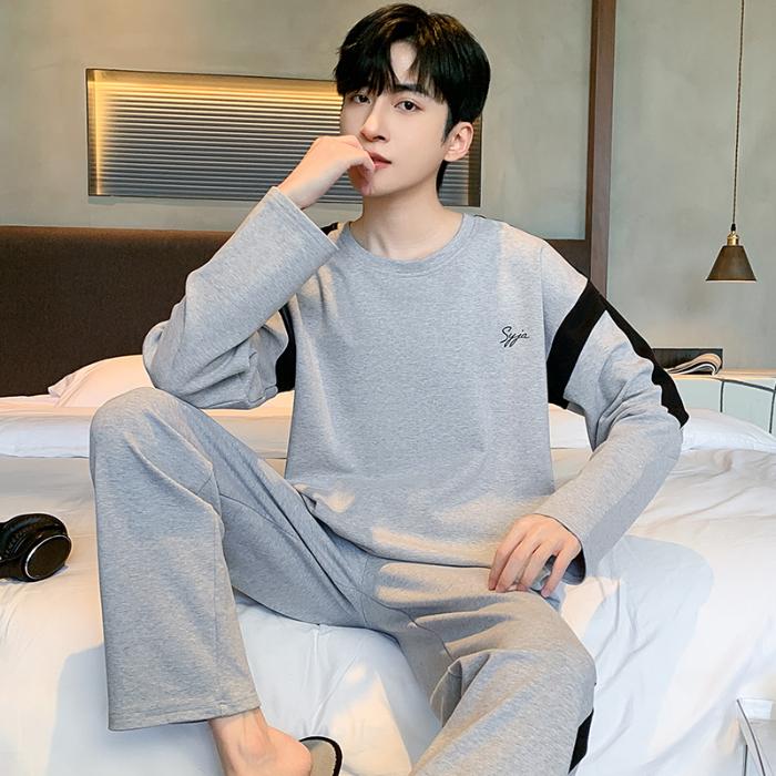 Plus größe 5XL 6XL streifen Freizeit herren Pyjamas Set frühling herbst baumwolle Jungen Nachtwäsche Langarm Nachtwäsche Pijama Hause Tragen kleidung 120kg tragen kann XXL von Joom DACH