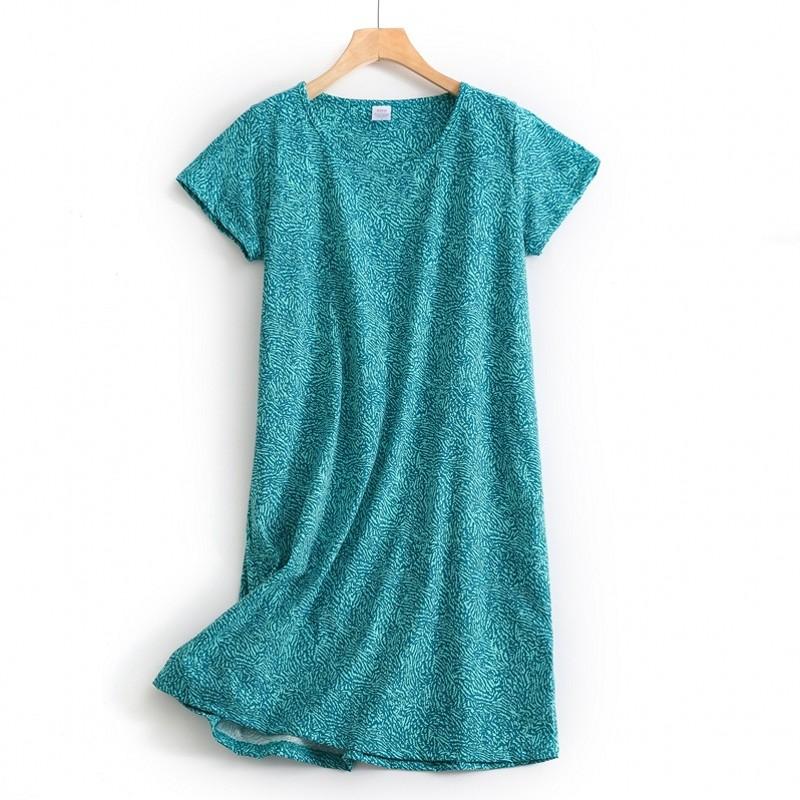 Plus größe Sommer Frauen Nachthemd kurzarm Nette cartoon nachtwäsche süße O Neck Nachthemden Pyjamas dame Baumwolle schlafkleid M von Joom DACH