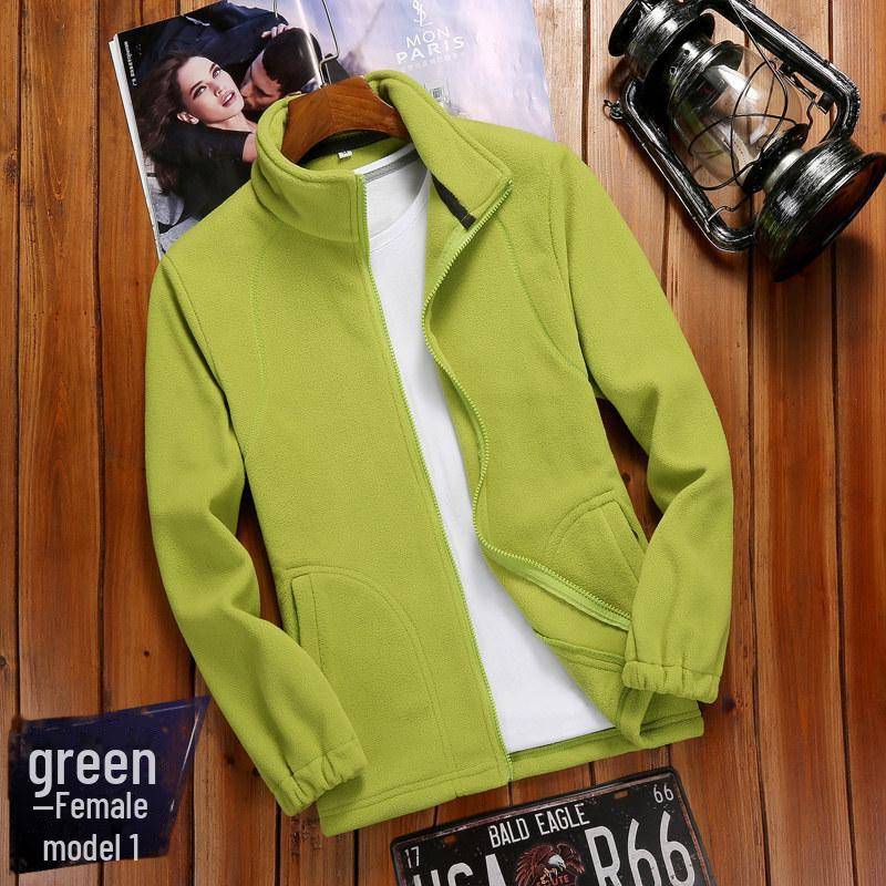 Polarfleece-Jacke für den Außenbereich für Damen und Herren – warmer, dicker Cardigan-Pullover aus Korallenfleece Women's; XXL von Joom DACH