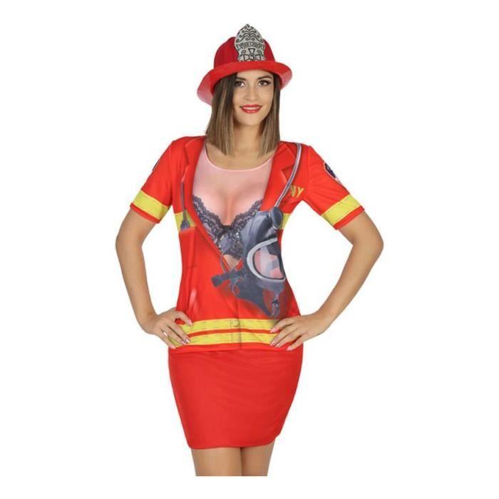 Polizei Kostüm T-Shirt für Damen - ATOSA - T-Shirt - Rot - Mehrfarbig - Erwachsene von Joom DACH