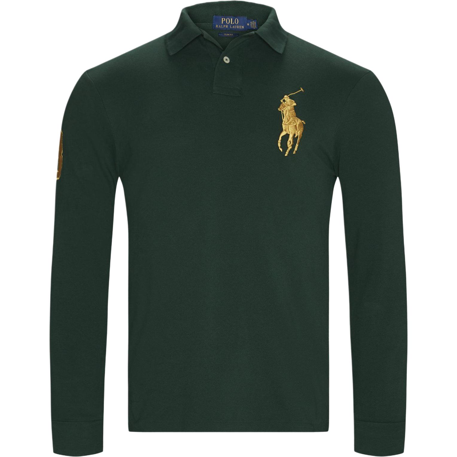 Polo Ralph Lauren Einfarbiges Poloshirt mit Sticklogo Langarm Herren Oberteile Grün MNPOKNI16810751-D08 S von Joom DACH