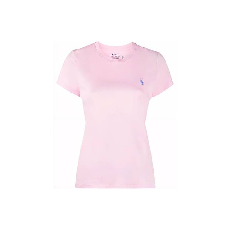 Polo Ralph Lauren Einfarbiges T-Shirt mit gesticktem Logo Rundhalsausschnitt Kurzarm Damen T-Shirts Hellrosa 211847073-015 S von Joom DACH