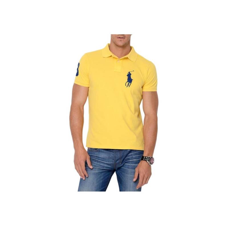 Polo Ralph Lauren SS23 Logo Bestickt Pullover Straight Fit Kurzarm Poloshirt Herren Oberteile Gelb 710697457-049 XL von Joom DACH