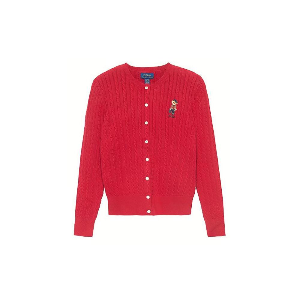 Polo Ralph Lauren Solid Color Single-Breasted Round Neck Cardigan Long Sleeve Kids sweaters Red 313919829-003 M von Joom DACH