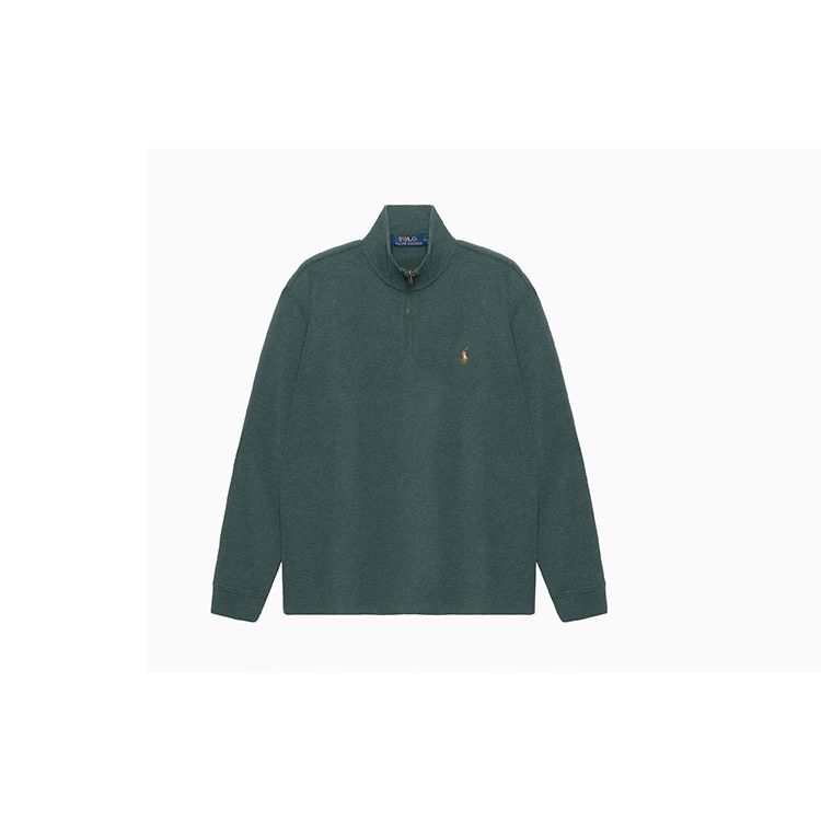 Polo Ralph Lauren Ss23 Uni Half-Zip Logo Besticktes Sweatshirt Herren Sweatshirt Grün 710857073-017 S von Joom DACH