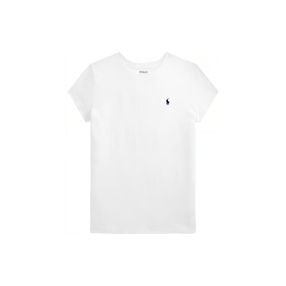 Polo Ralph Lauren T-Shirt SS23 Rundhals-Pullover Unifarben Kurzarm Damen Oberteile Weiß 313827451-001 L von Joom DACH