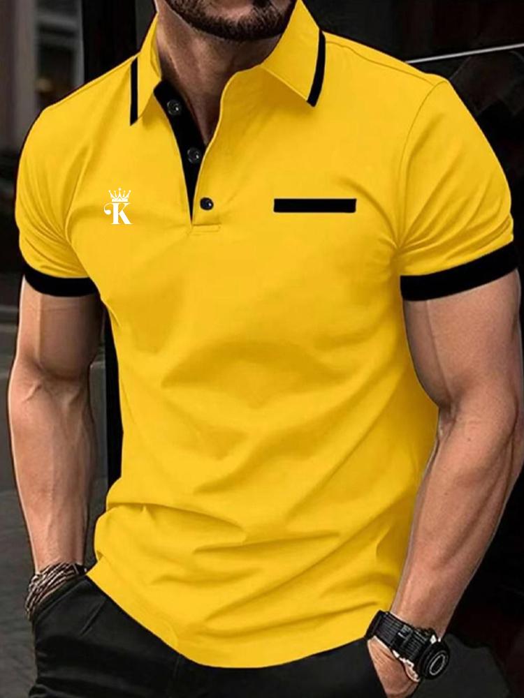 Polo T-Shirt Für Herren Modisches Revers-Knopfhemd Streetwear Sommer 3XL gelb Polo T-Shirt Für Herren Modisches Revers-Knopfhemd Streetwear Sommer 3XL gelb von Joom DACH