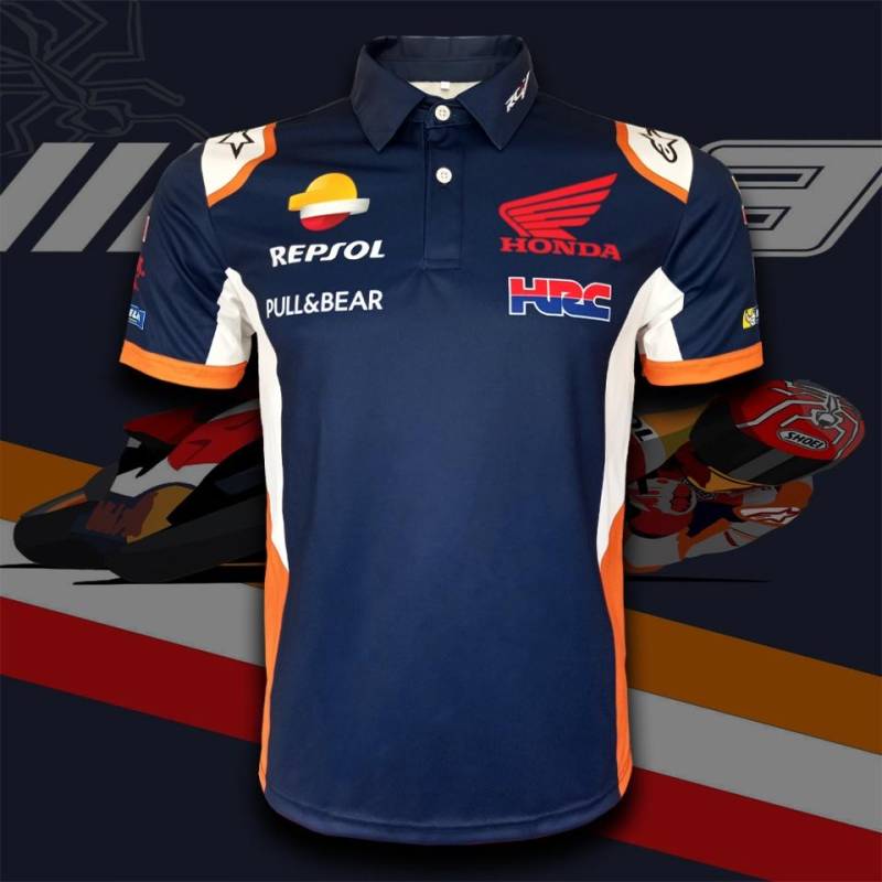 Poloshirt MotoGP Motorrad Racing Kurzarm 3D Druck Polyester Spandex Männer Frauen Unisex 3XL von Joom DACH