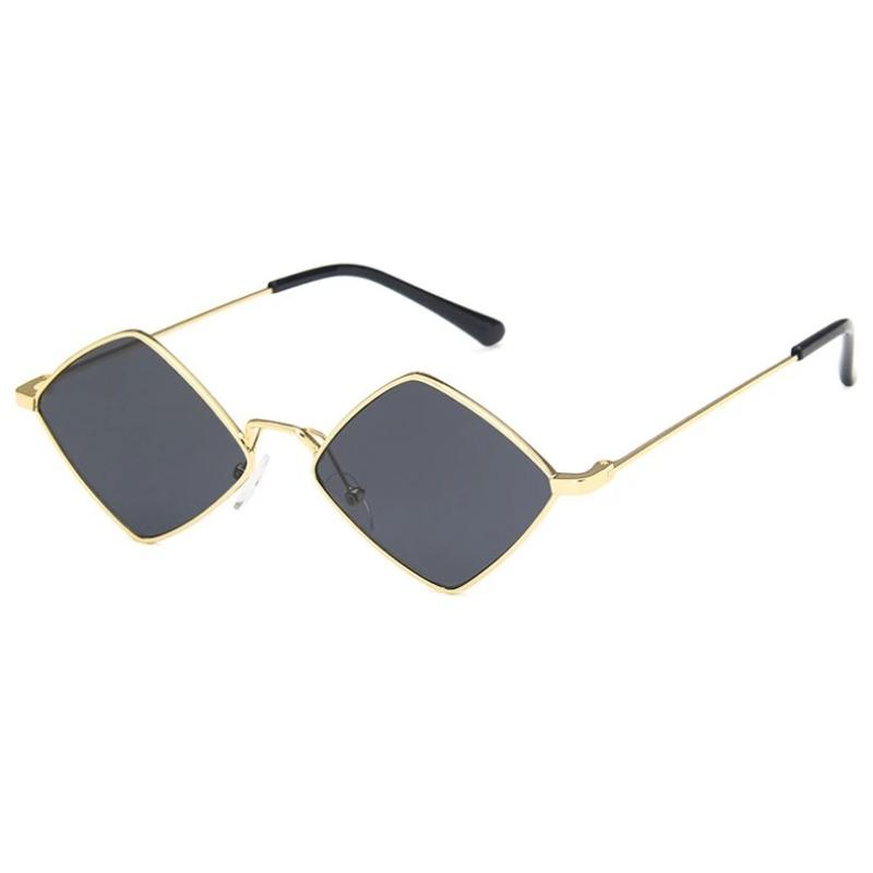 Polygon Damen Sonnenbrille Unregelmäßiger Vintage Kleiner Rahmen Rhombus Damen Sonnenbrillen Shades Retro Legierung Brillen Other von Joom DACH