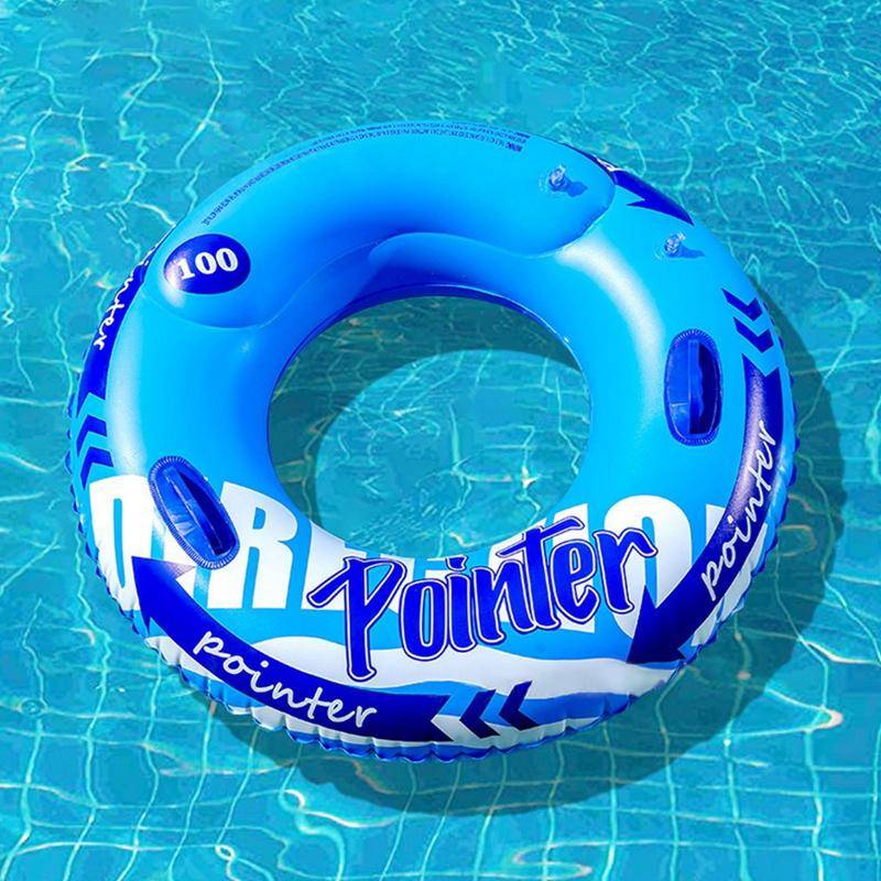 Pool Coated Thickened Swim Ring Float with Handle Swimming Circle Tube Water Play Equipment for Children Adults Pool Accessories von Joom DACH