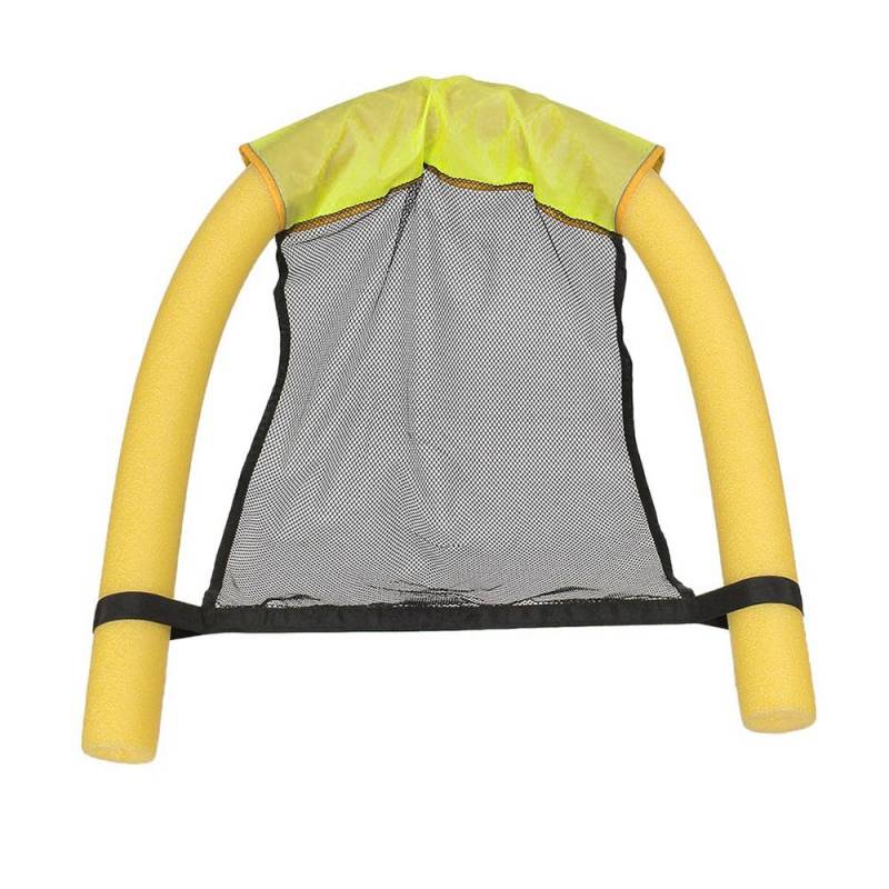 Pool-Nudelstuhl, Wasser-Hängemattenstuhl für Erwachsene und Kinder, tragbarer Schwimmer-Netzstuhl zum Schwimmen L gelb von Joom DACH