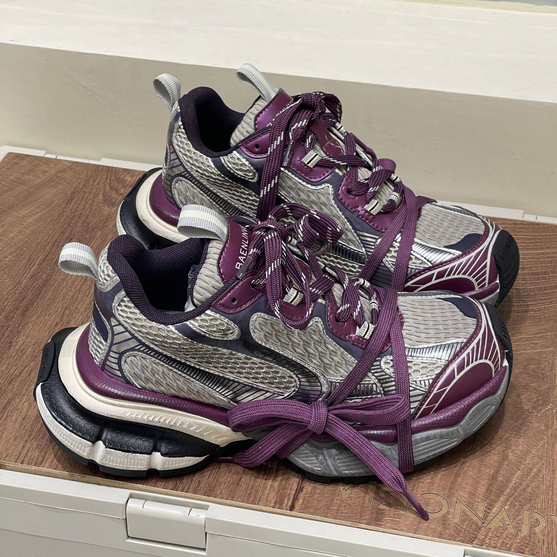 Pop-Schuhe, erhöhte Turnschuhe mit dicker Sohle, lässige alte Retro-Paarschuhe für Männer und Frauen 37 violett Pop-Schuhe, erhöhte Turnschuhe mit dicker Sohle, lässige alte Retro-Paarschuhe für Männer und Frauen 37 violett von Joom DACH