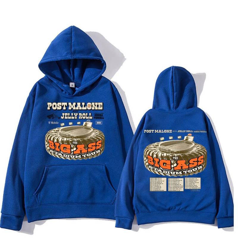 Post Malone Hoodies Post Malone The BIG ASS Stadium Tour 2025 Sweatshirts Damen Herren High Street Kleidung Schicker Oversized Pullover XXXL von Joom DACH