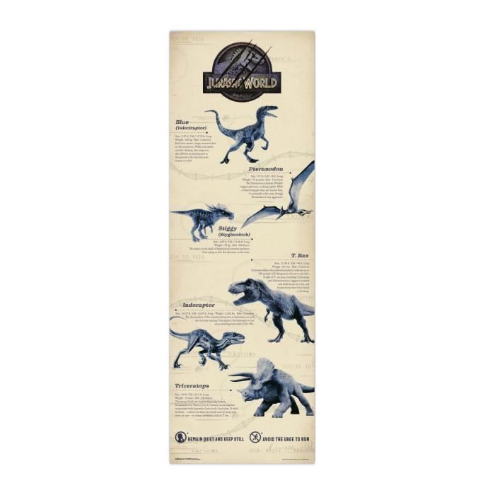 Poster - Jurassic World - Tür - 158 cm x 53 cm - Wanddekoration - Dinosaurier von Joom DACH
