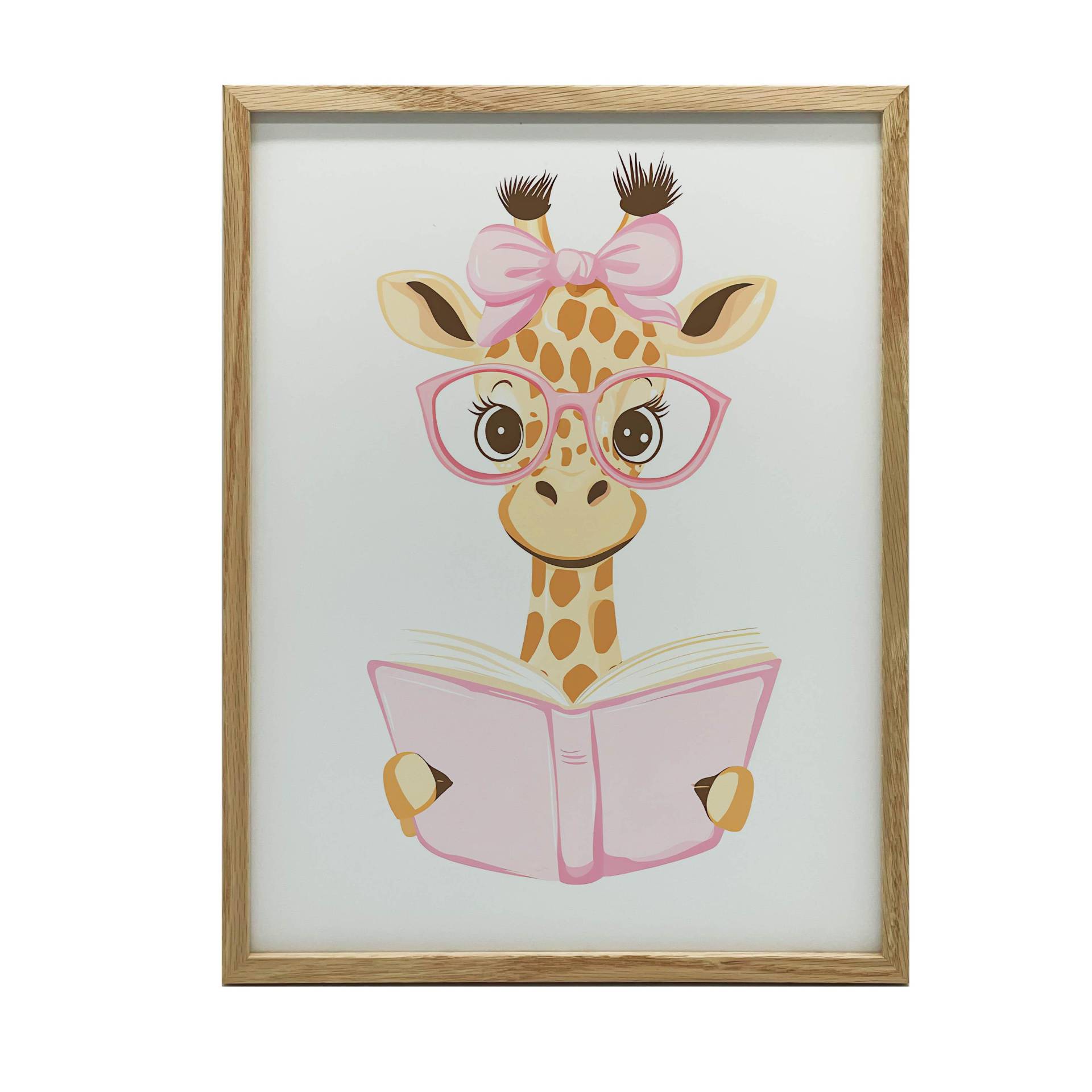 Poster Lächelnde Giraffe mit rosa Brille Poster Lächelnde Giraffe mit rosa Brille, 70X100 cm, ohne Rahmen, mattes Papier 230 g/m² 75 von Joom DACH