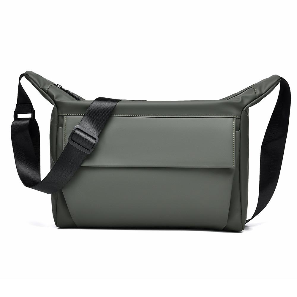 Postman Bag mit großer Kapazität Einfache einfarbige Umhängetasche Herren grün von Joom DACH