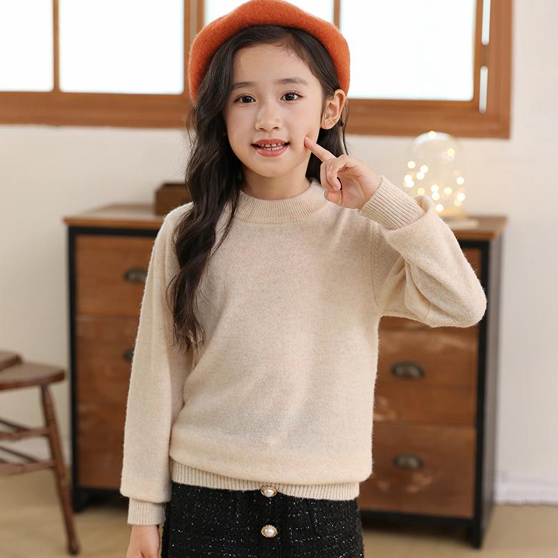 Premium Kinder Pullover aus reinem Kaschmir - Halber Stehkragen, Warmer Herbst/Winter Strick für Jungen und Mädchen 150 cm von Joom DACH