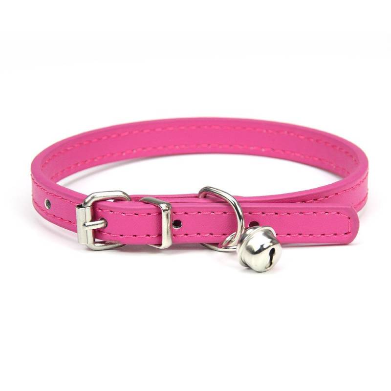 Premium PU Leder Anti-Verlust Glockenhalsband für Kleine Hunde & Katzen 1.0 XS von Joom DACH