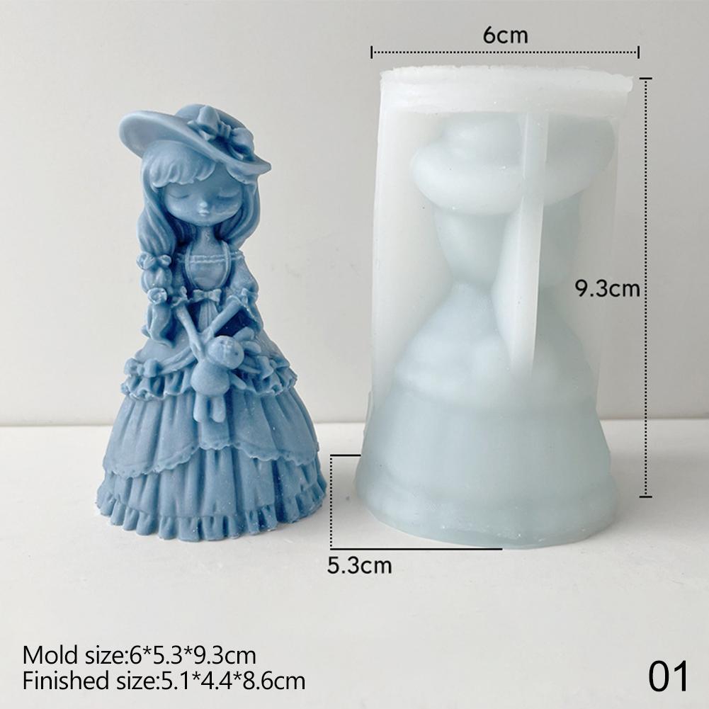 Prinzessin Puppe Kerze Silikon Form DIY Gips Form Carving Kunst Aromatherapie Gips Harz Form Home Dekoration Hochzeit Geschenke 1 von Joom DACH