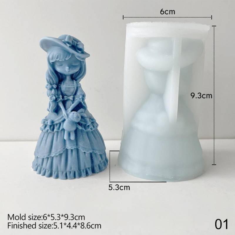 Prinzessin Puppe Kerze Silikon Form DIY Gips Form Carving Kunst Aromatherapie Gips Harz Form Home Dekoration Hochzeit Geschenke 1 von Joom DACH