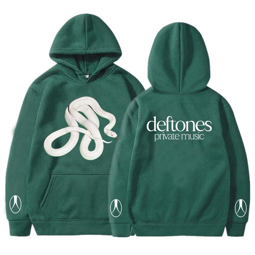Private Music Snake Hoodie Band Deftones Grafik Sweatshirts Herbst Fleece Lässig Herren Pullover Langarm Unisex L von Joom DACH