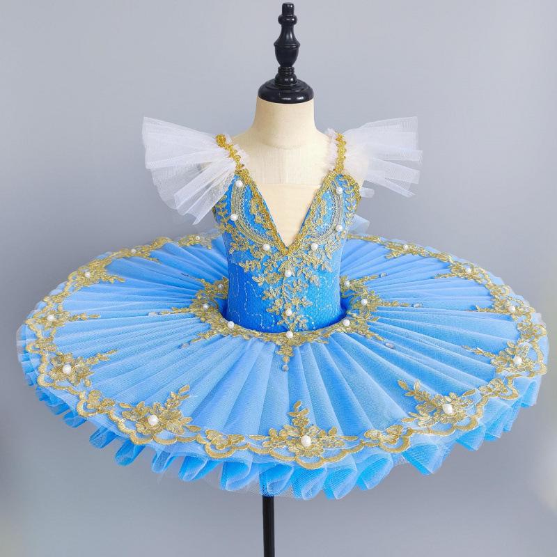 Professionelle Ballett Tutu Kind Kinder Mädchen Ballett Kostüm BallerinaBallet Kleid Mädchen Leistung Kostüm 110cm blau von Joom DACH