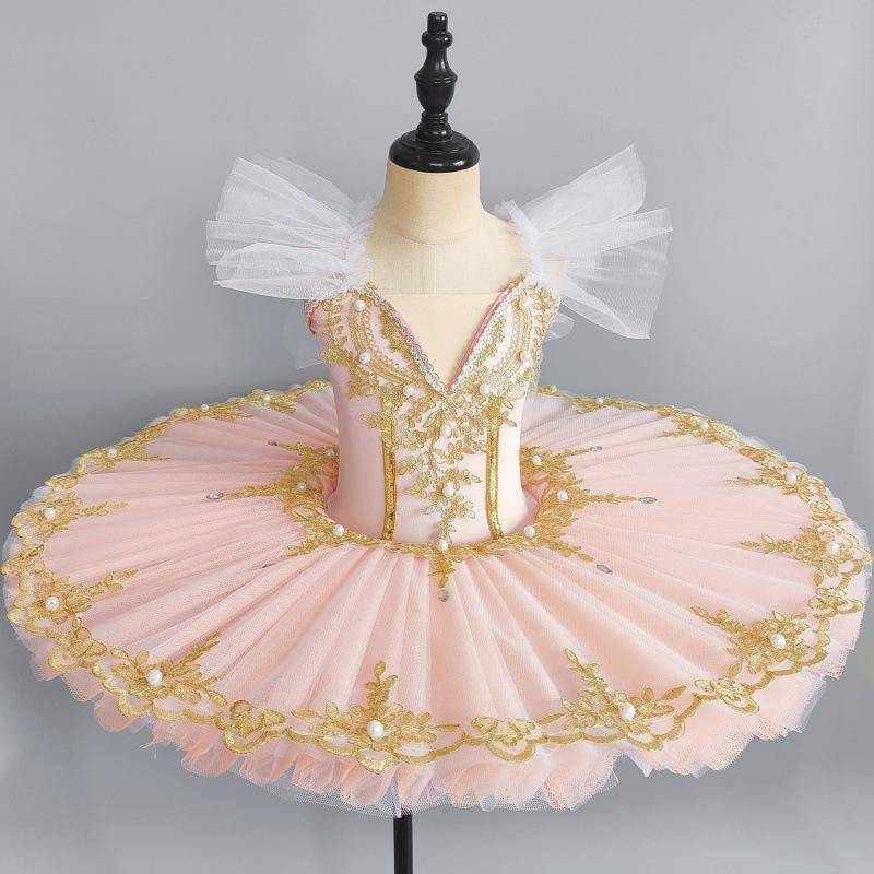 Professionelle Ballett Tutu Kind Kinder Mädchen Ballett Kostüm BallerinaBallet Kleid Mädchen Leistung Kostüm 120cm orange von Joom DACH