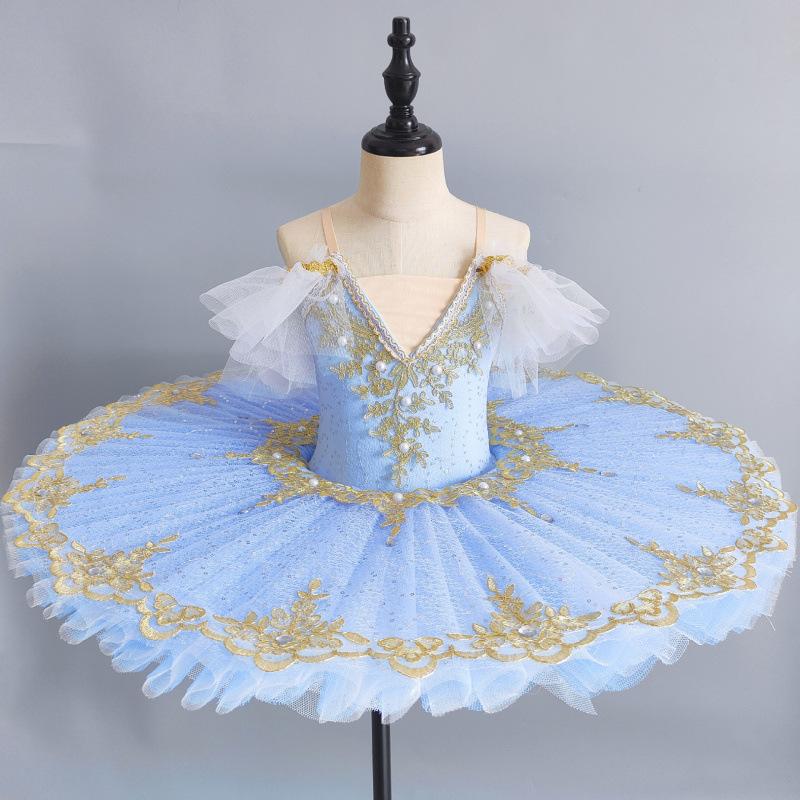 Professionelle Ballett Tutu Kind Kinder Mädchen Ballett Kostüm BallerinaBallet Kleid Mädchen Leistung Kostüm 150cm hellblaue von Joom DACH