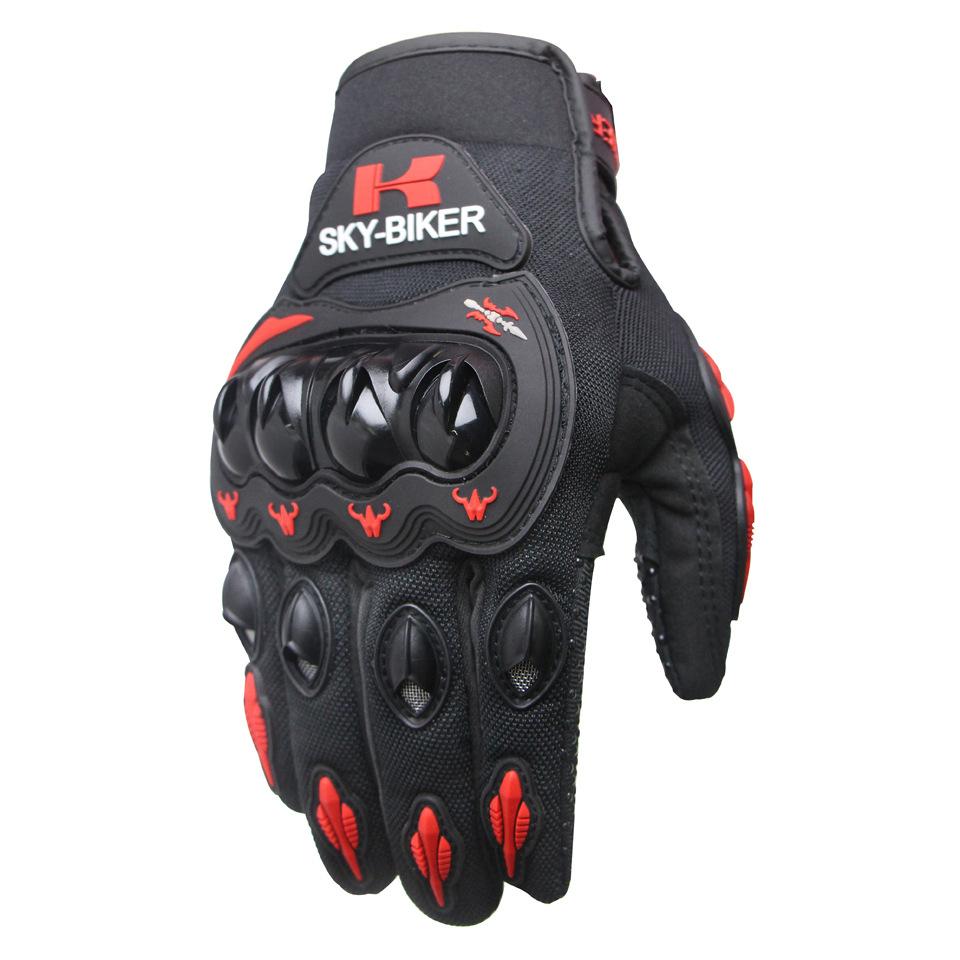 Professionelle Herren-Motorradhandschuhe, Retro, perforierte Kohlefaser-Motorradhandschuhe, bruchsichere Handschuhe M von Joom DACH