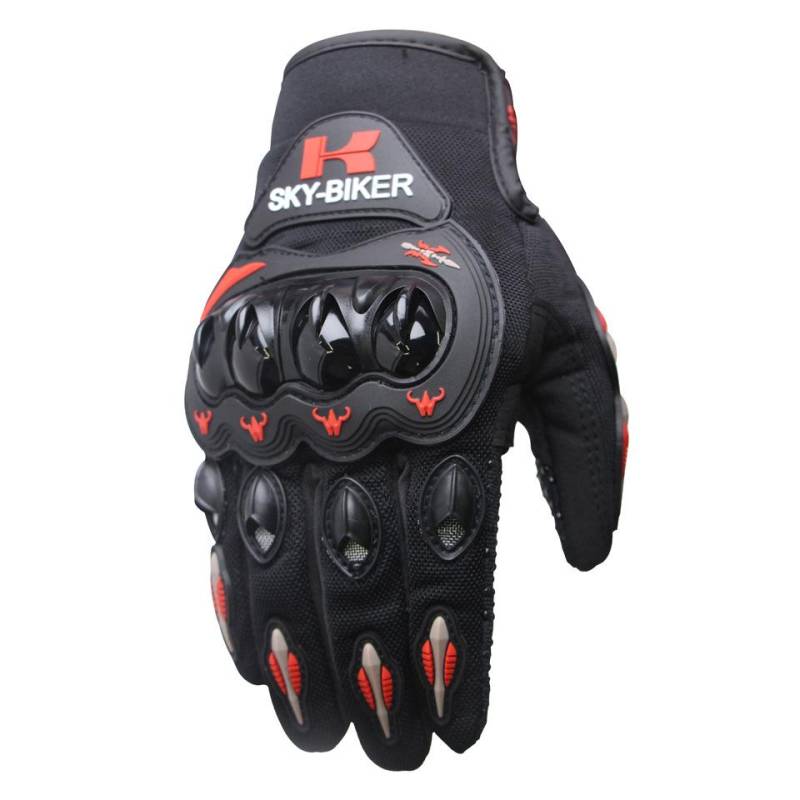 Professionelle Herren-Motorradhandschuhe, Retro, perforierte Kohlefaser-Motorradhandschuhe, bruchsichere Handschuhe M von Joom DACH