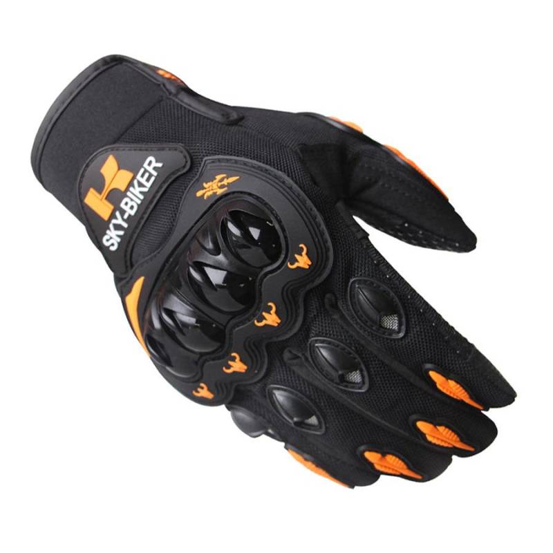 Professionelle Herren-Motorradhandschuhe, Retro, perforierte Kohlefaser-Motorradhandschuhe, bruchsichere Handschuhe S von Joom DACH