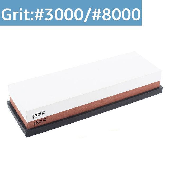 Professioneller Messerschärfer, Schleifstein, Schleifsteine, Schleifstein, Wasserstein, Küchenwerkzeug, 2-in-1, Körnung 240, 600, 1000, 3000 3000/8000 von Joom DACH