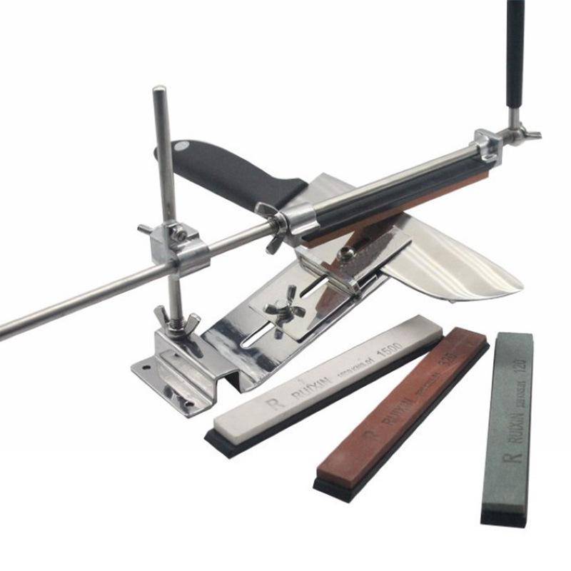 Professioneller kompletter Satz Metall-Messerschärfer, Küchenmesser, Scheren, Schleifstein, Schleifstein 1 set silber von Joom DACH