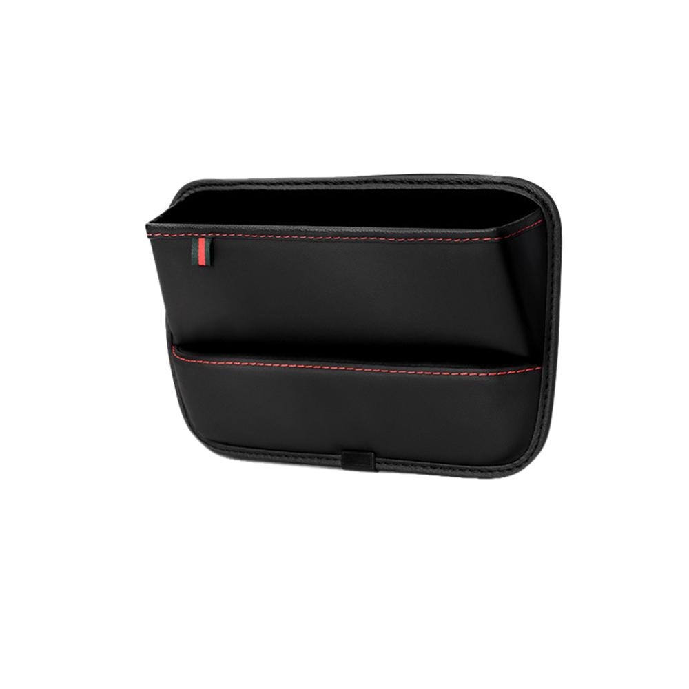 Pu-Leder-Autokonsole, Seitensitz-Lückenfüller, Vordersitz-Organizer für Handy-Schlüssel, kleine Gegenstände, Kfz-Innenraum schwarz von Joom DACH